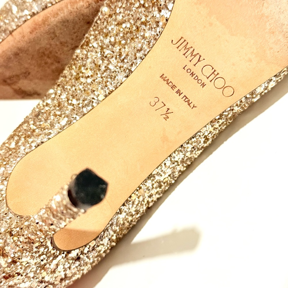 Jimmy Choo Sparkling Gold Heels - Picture 8 of 10